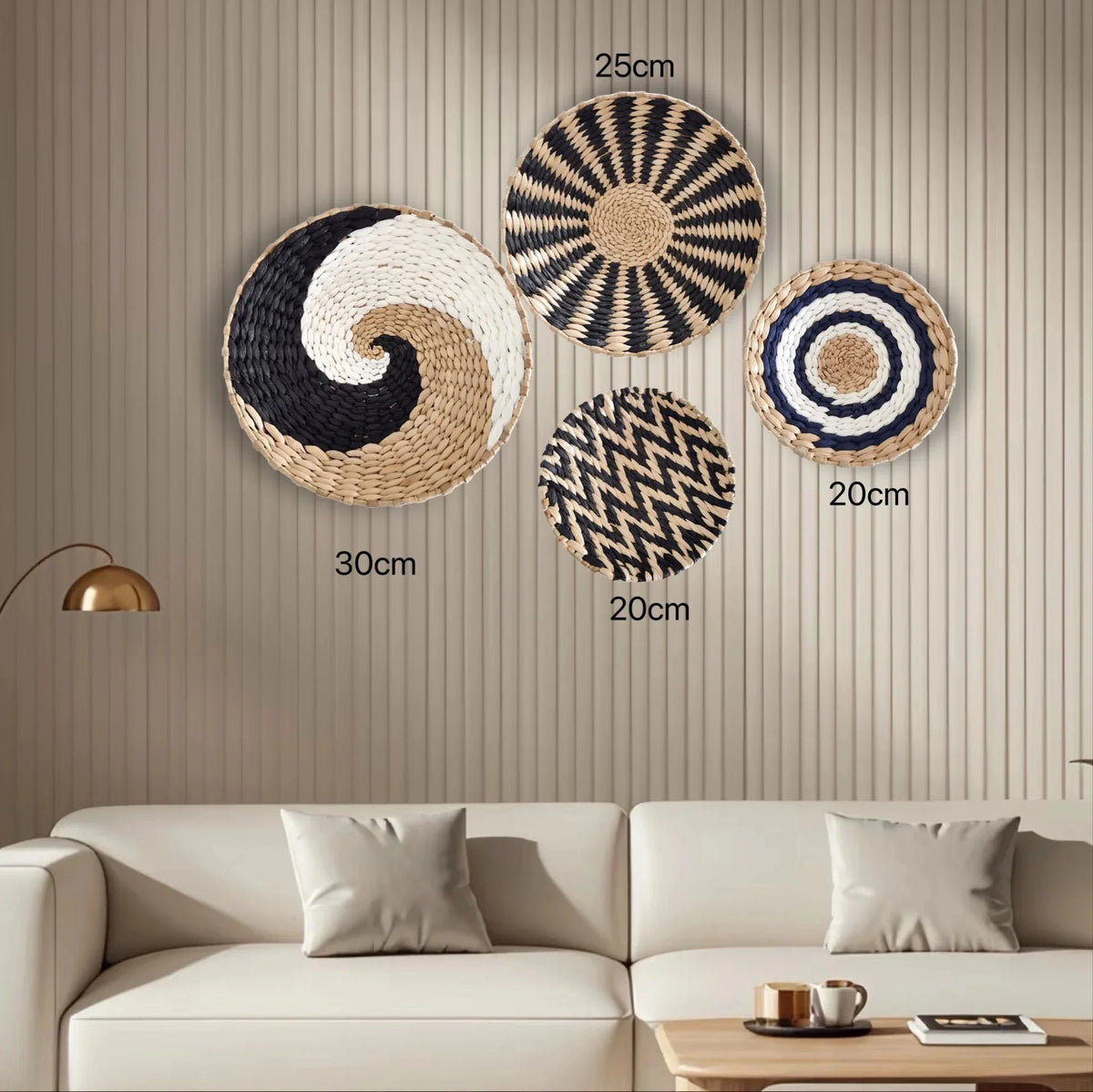 Straw Woven Wall Hanging Set