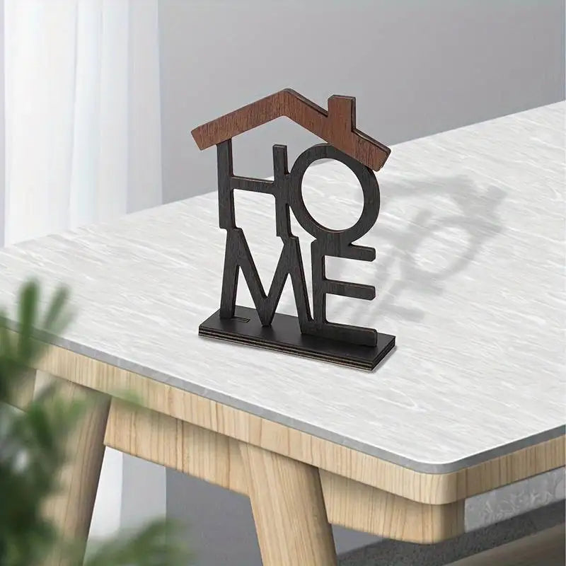 Wooden House-Shaped Home Ornament