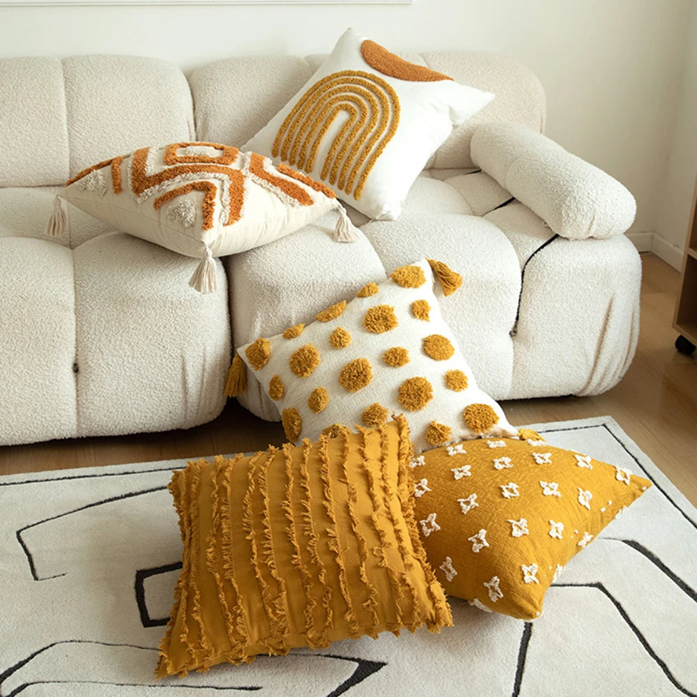 Boho Embroidered Cushion Cover