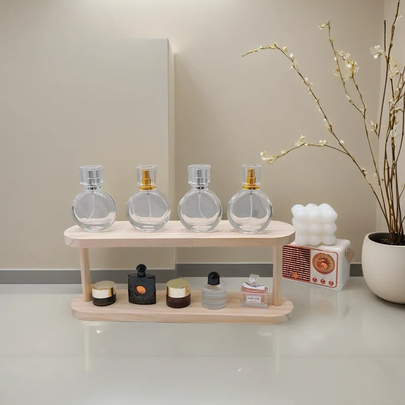 2-Tier Wooden Desktop Organizer Shelf