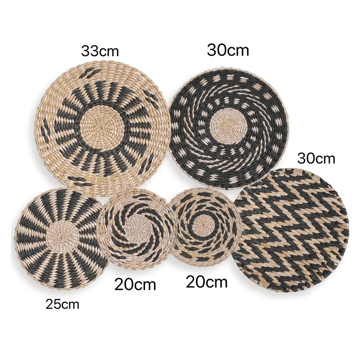 Straw Woven Wall Hanging Set