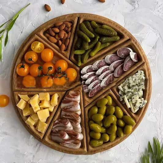 Divided Wood Serving Tray