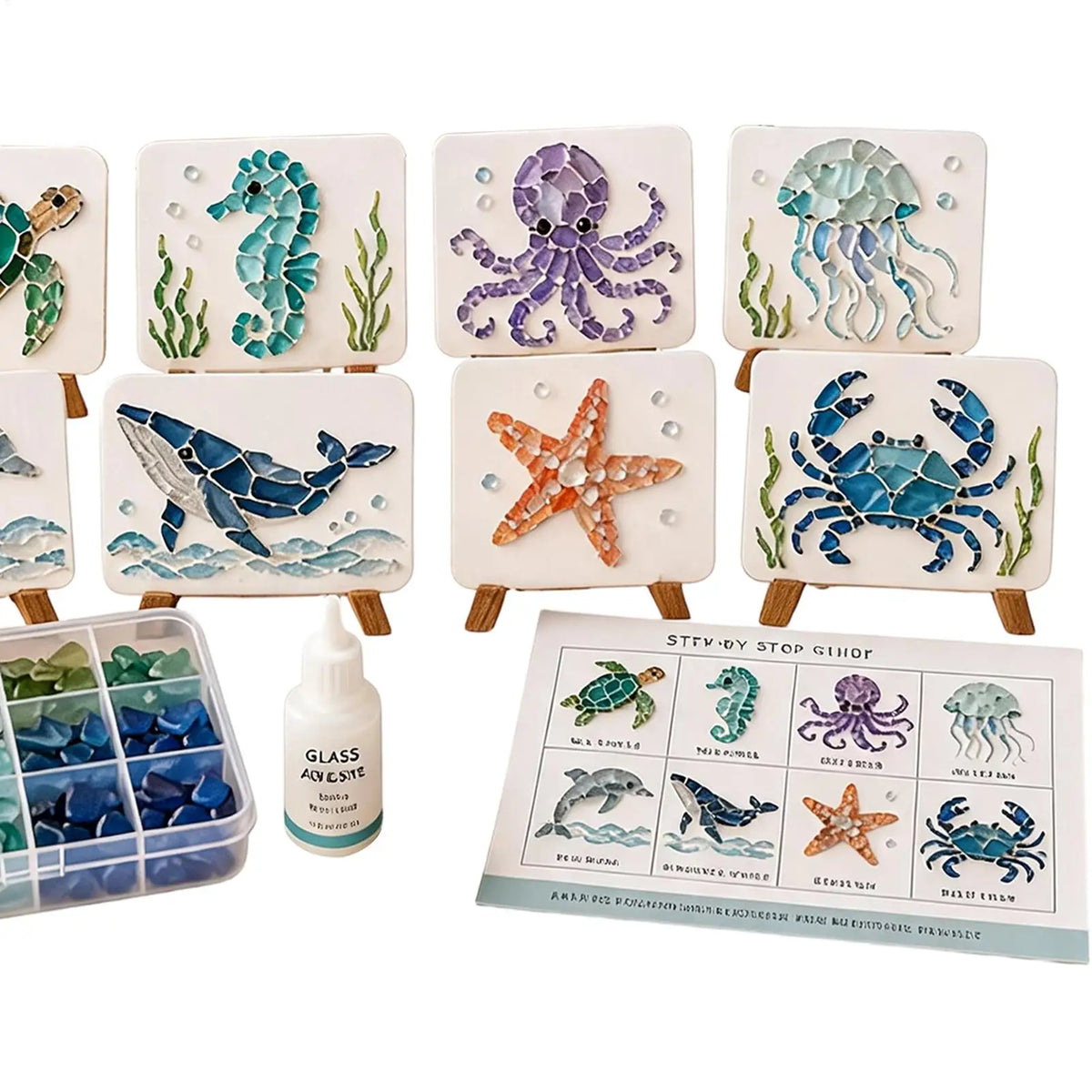 DIY Crushed Sea Glass Mosaic Art Kit