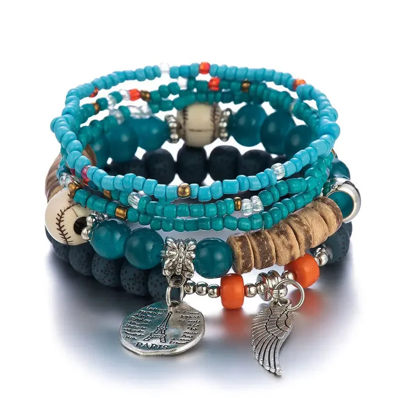 Tree of Life Wood Bead Bracelet