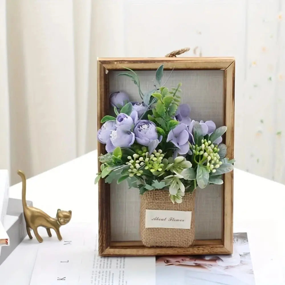 3D Faux Flowers Photo Frame