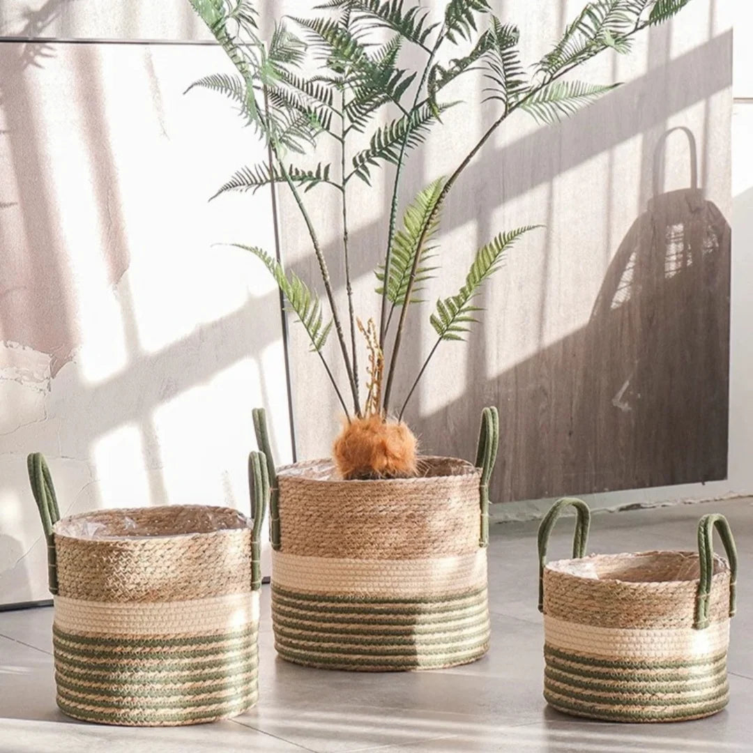 Natural Wicker Planter Basket