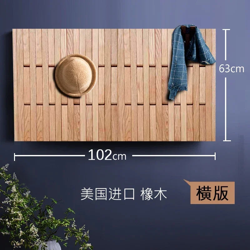Solid Cherry Wood Wall-Mounted Retractable Coat & Hat Rack