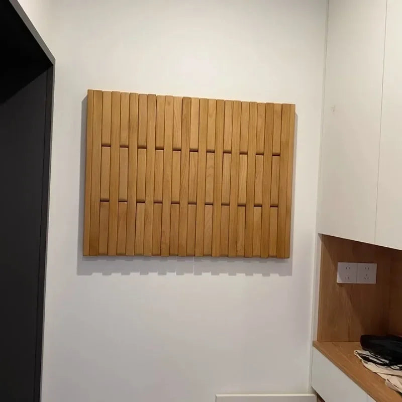 Solid Cherry Wood Wall-Mounted Retractable Coat & Hat Rack