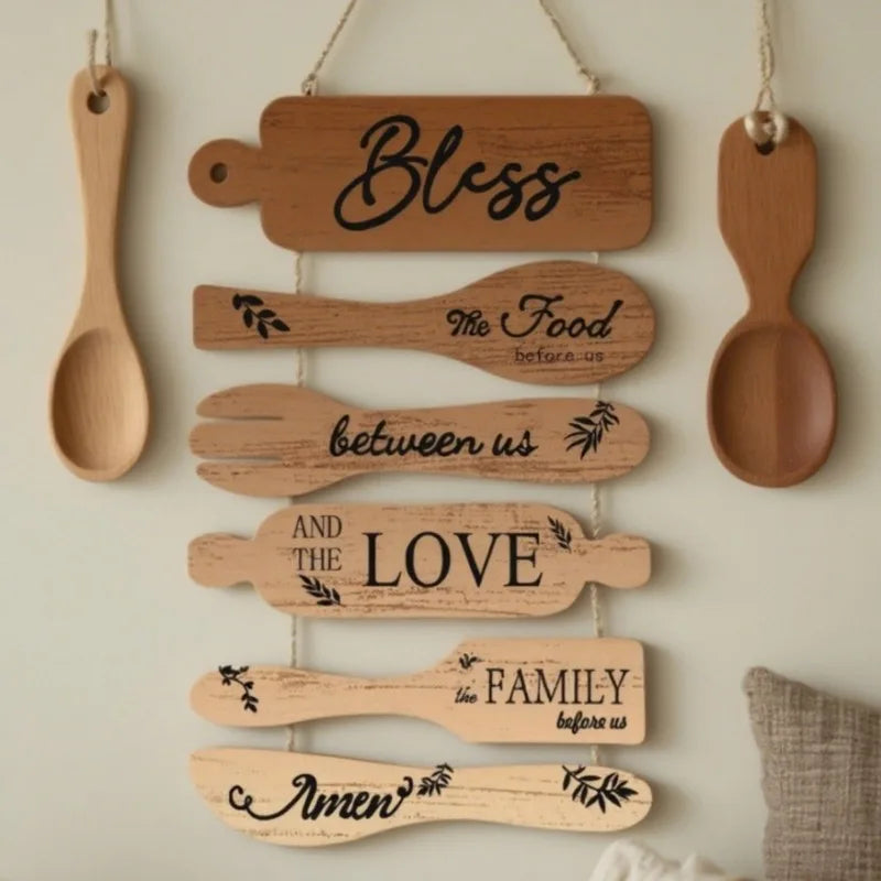 Rustic Farmhouse Wooden Kitchen Wall Sign