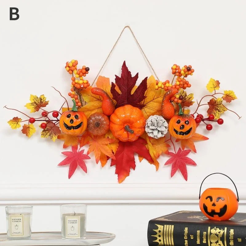 Maple Leaf & Pumpkin Harvest Garland
