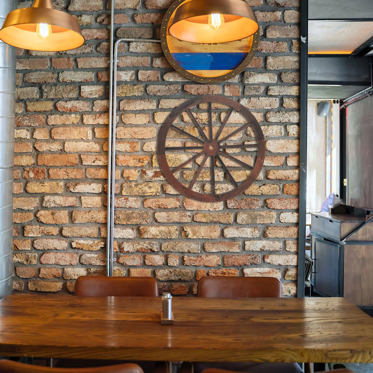 Rustic Wagon Wheel Wall Decor