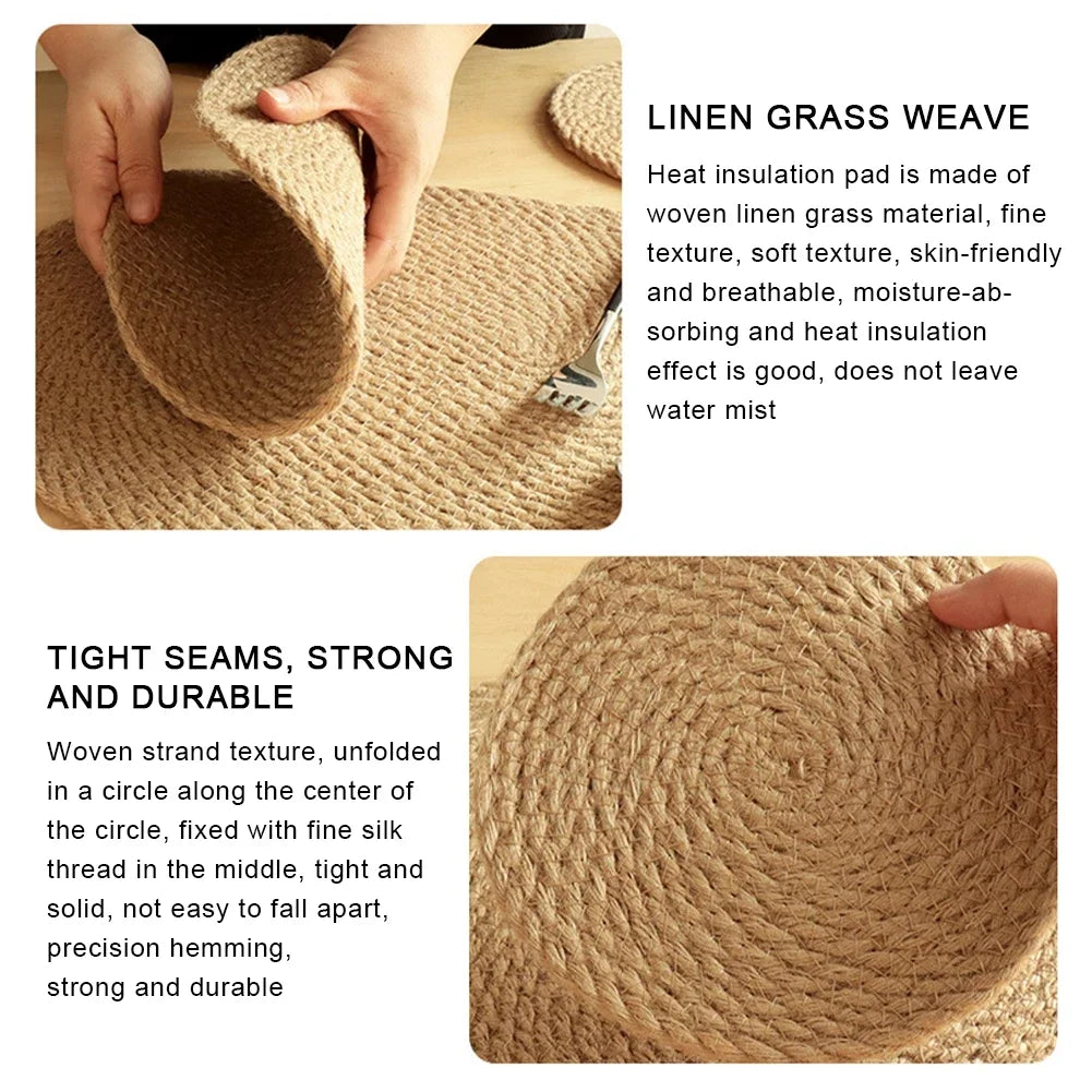 Handmade Hemp Rope Woven Placemat
