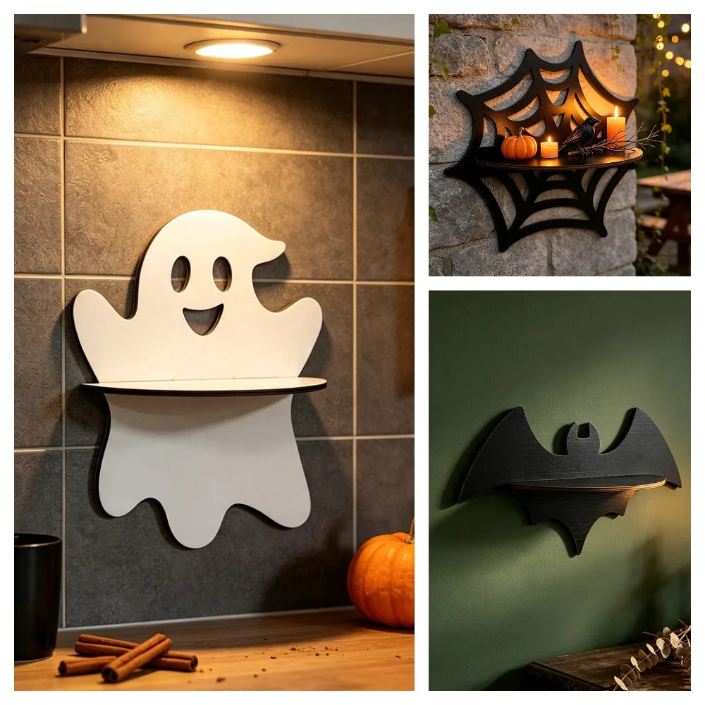 Halloween Wooden Wall Shelf