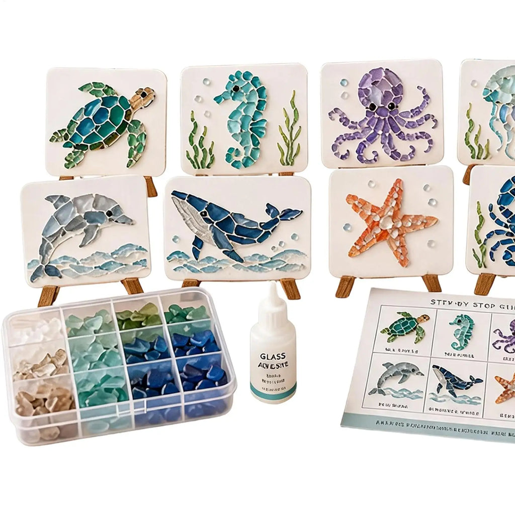 DIY Crushed Sea Glass Mosaic Art Kit
