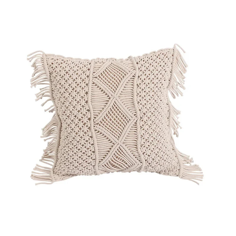 Boho Macrame Tassel Cushion Cover