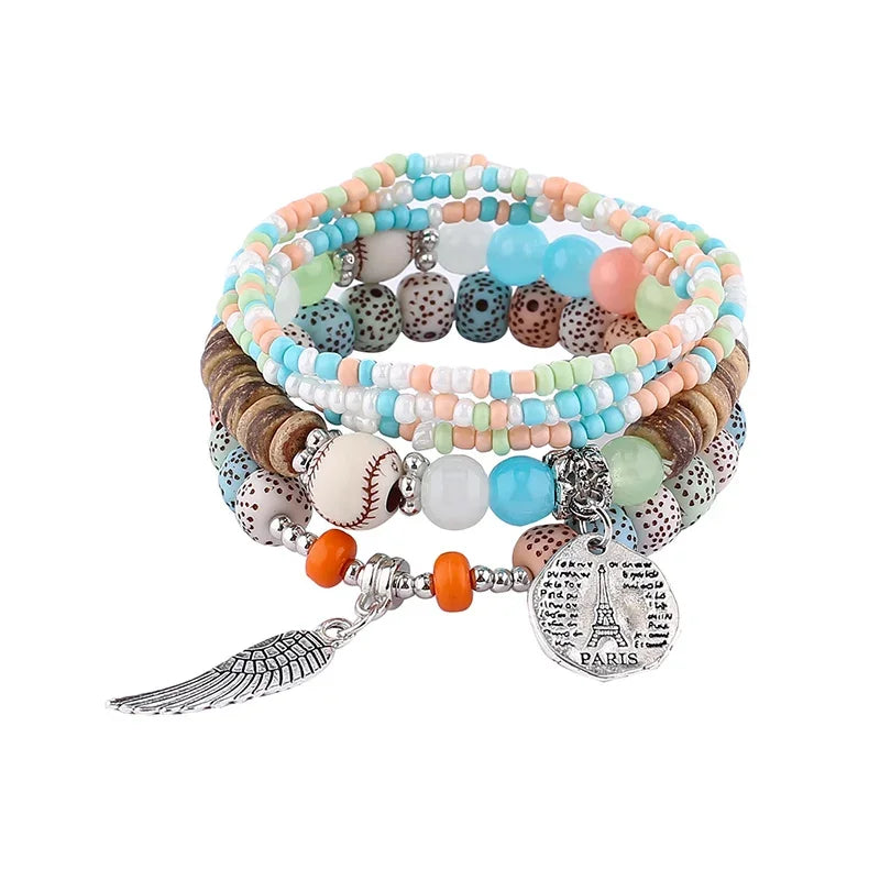 Tree of Life Wood Bead Bracelet