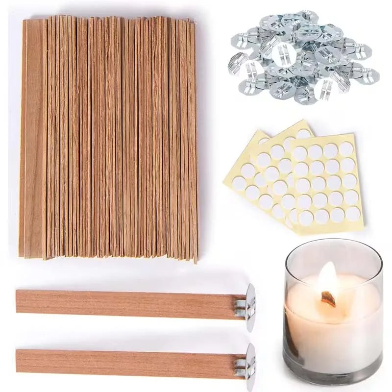 Candle Wick Kit with Holders & Labels, 60 Pieces