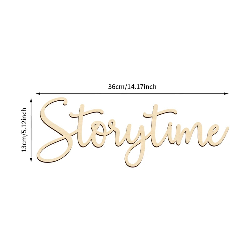 Rustic Wooden Storytime Wall Sign