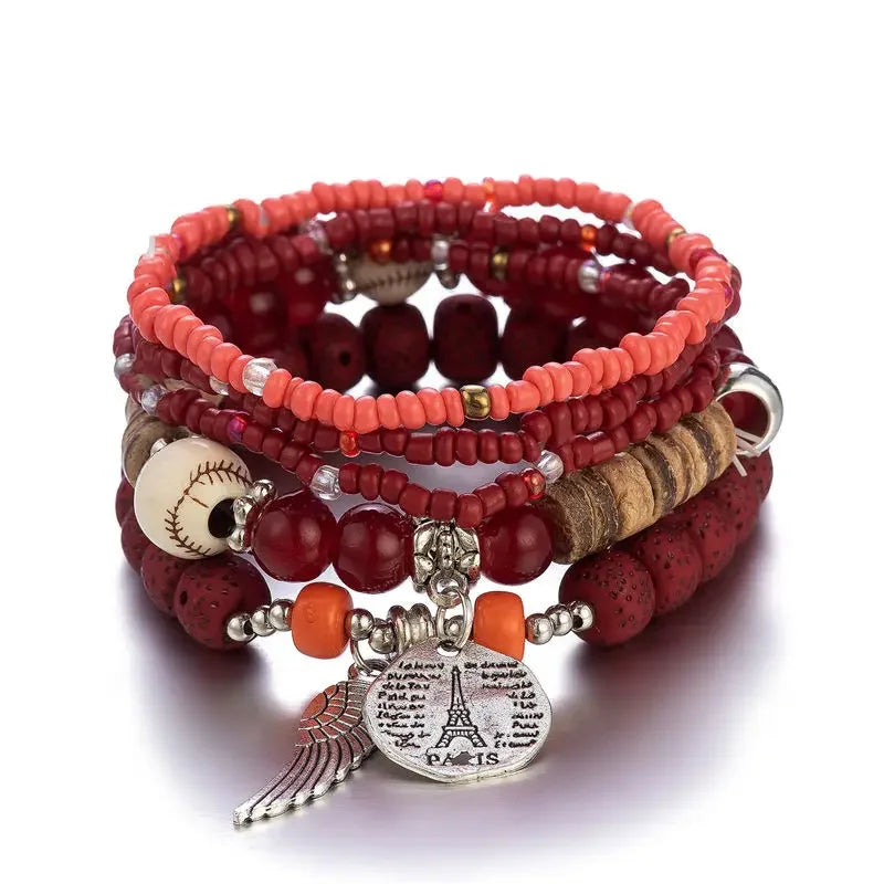 Tree of Life Wood Bead Bracelet