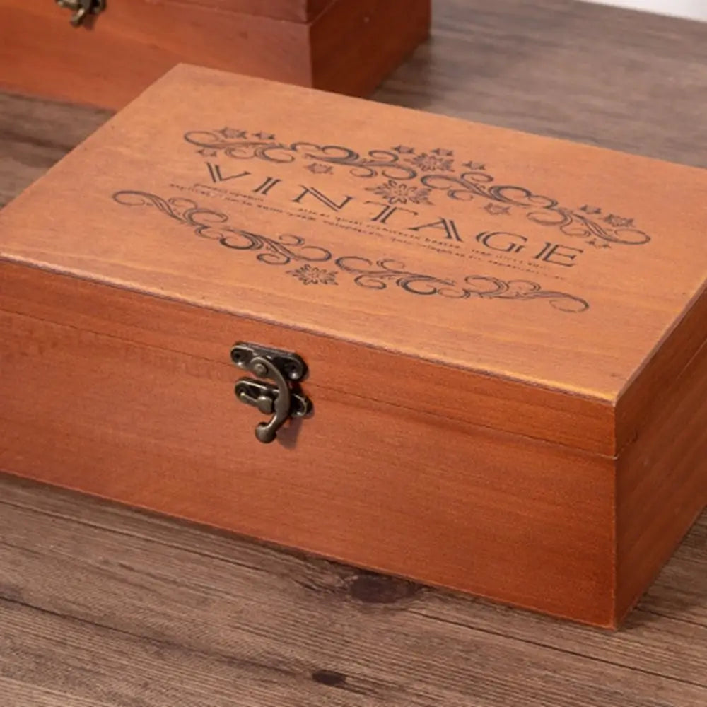Vintage Wood Storage Box
