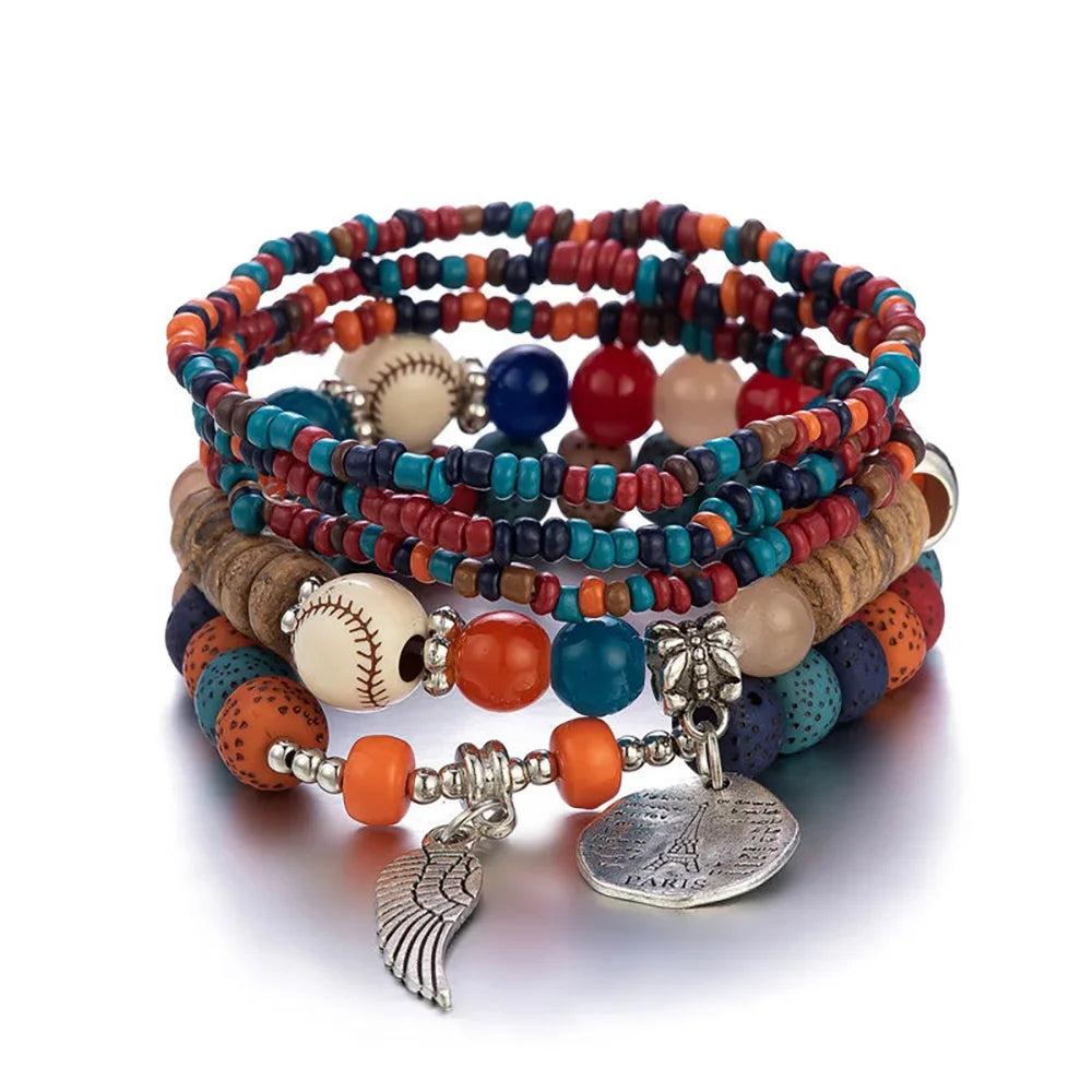Tree of Life Wood Bead Bracelet