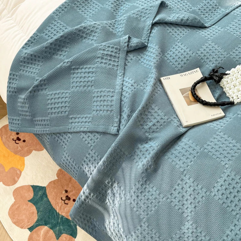 100% Cotton Waffle Weave Blanket