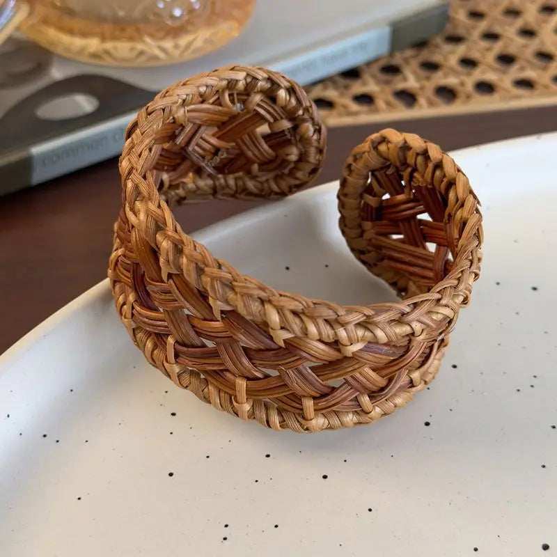 Rattan Knit Cuff Bracelet