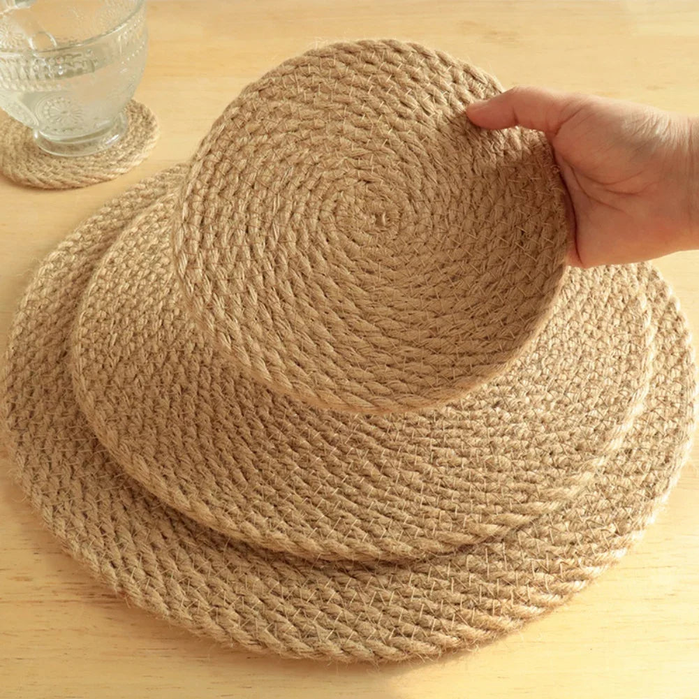 Handmade Hemp Rope Woven Placemat