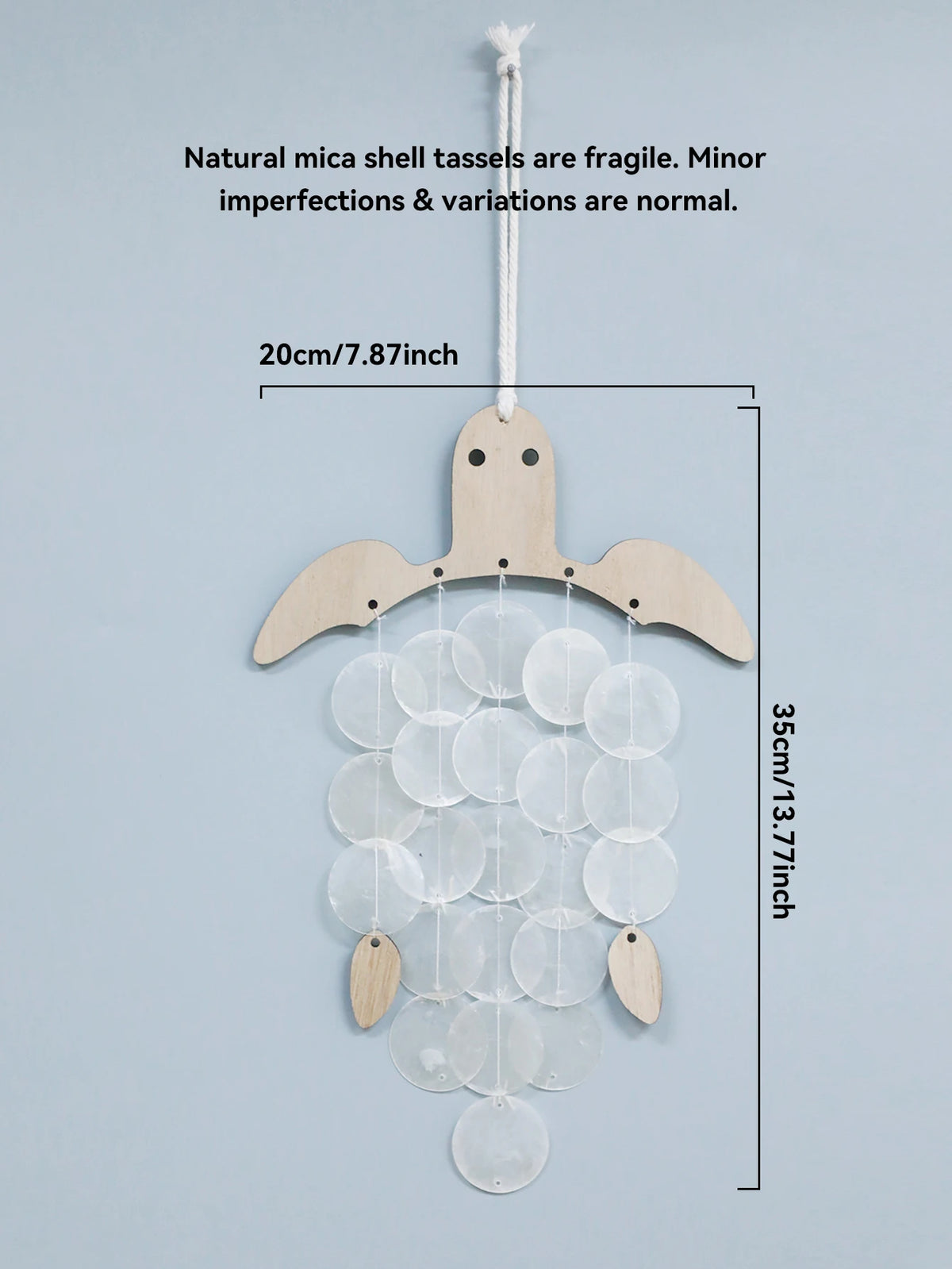 Handcrafted Turtle Capiz Shell Wind Chime