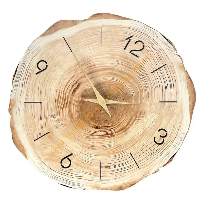 Farmhouse Annual Rings Wooden Wall Clock | Silent Quartz |