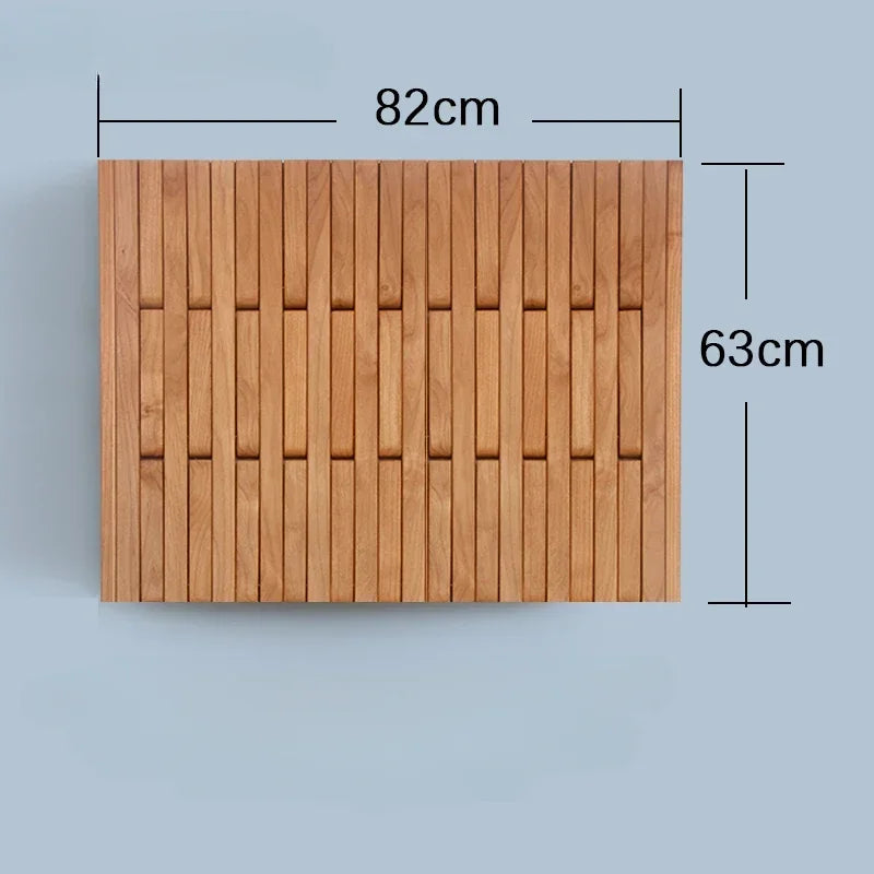 Solid Cherry Wood Wall-Mounted Retractable Coat & Hat Rack