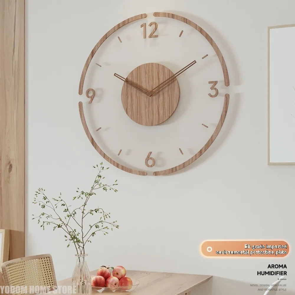 Solid Wood Silent Luxury Nordic Simple Quartz Clock