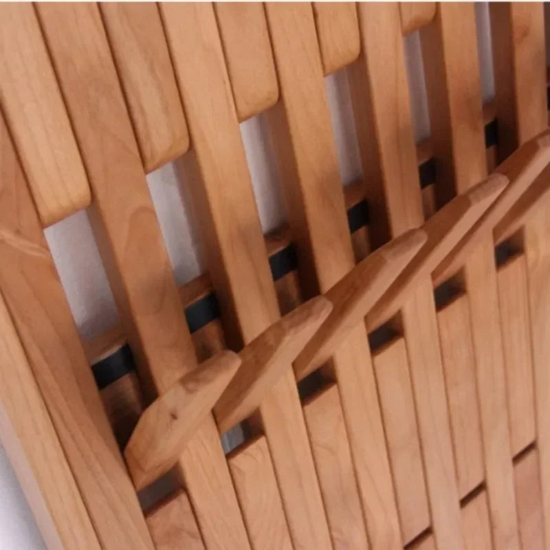 Solid Cherry Wood Wall-Mounted Retractable Coat & Hat Rack