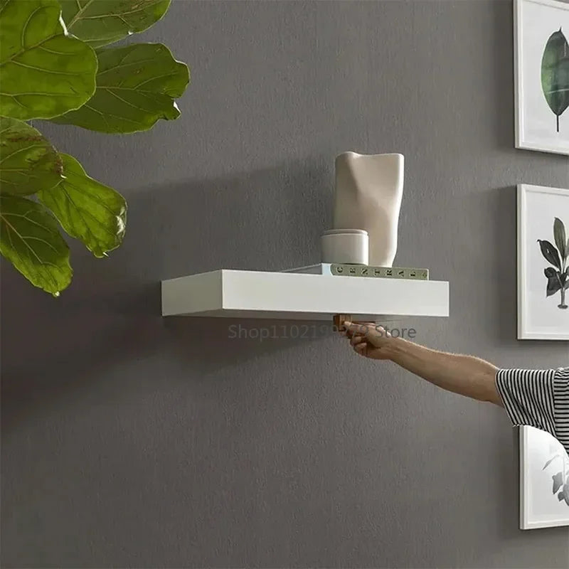 Wood Floating Wall Shelf with Hidden Secret Compartment