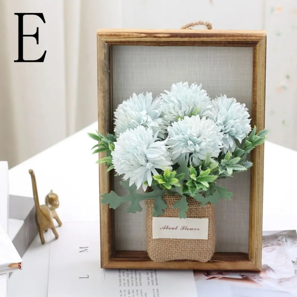 3D Faux Flowers Photo Frame