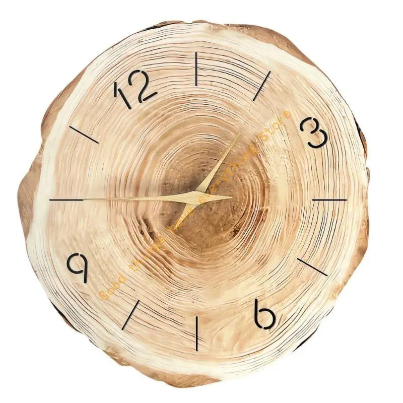 Farmhouse Annual Rings Wooden Wall Clock | Silent Quartz |