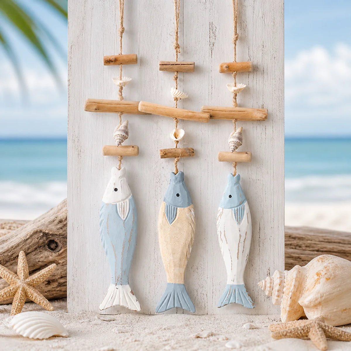 Handmade Coastal Fish Wall Hanging
