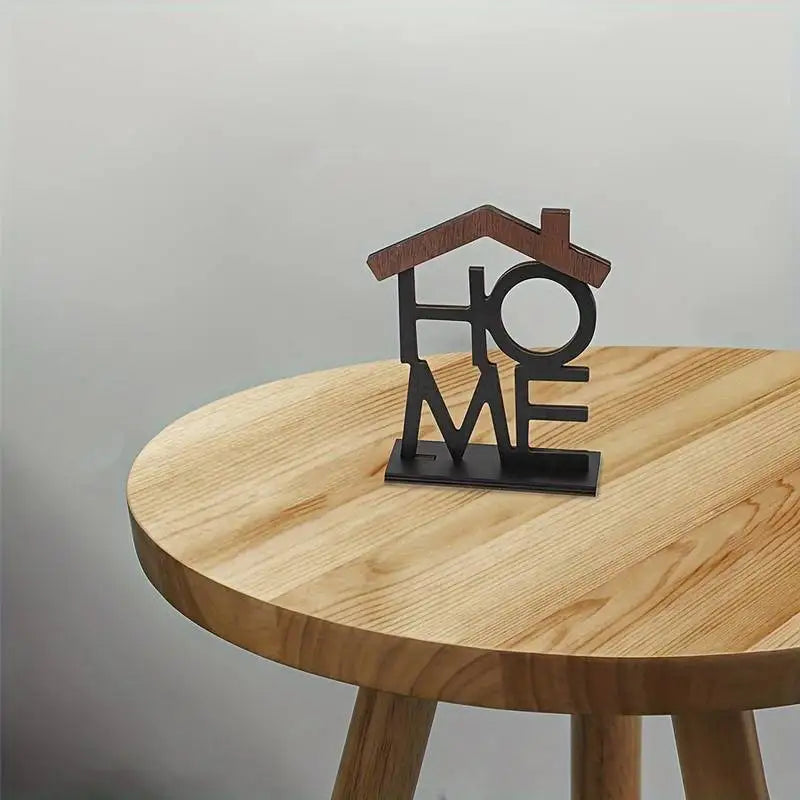 Wooden House-Shaped Home Ornament