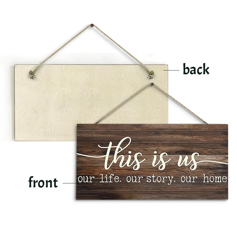 'This Is Us' Wooden Wall Sign