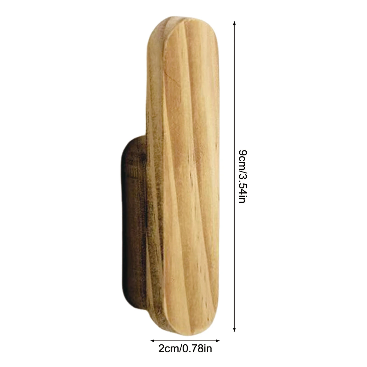 Boho Pine Wood Wall Hook | Rustic Minimalist Towel & Hat Hanger