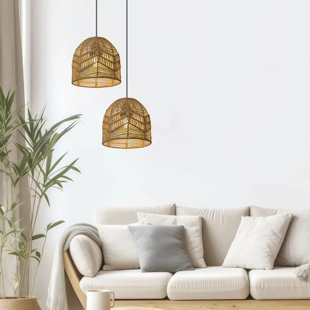 Woven Paper Rope Pendant Lampshade