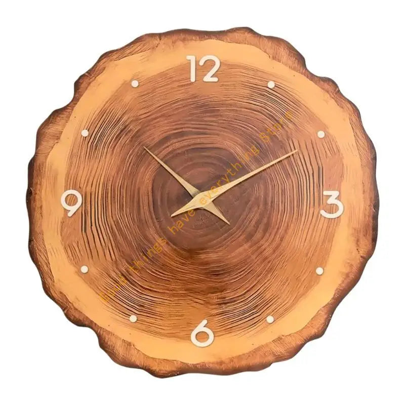 Farmhouse Annual Rings Wooden Wall Clock | Silent Quartz |