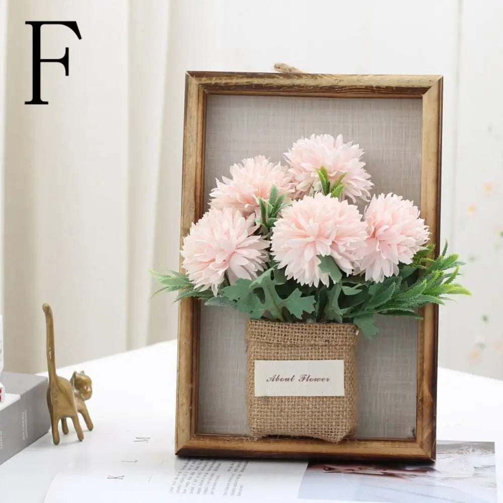 3D Faux Flowers Photo Frame