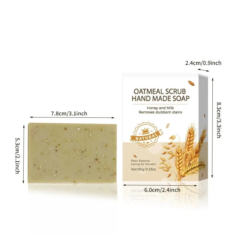 Oatmeal Handmade Soap – Gentle Exfoliating Bar for Face & Body
