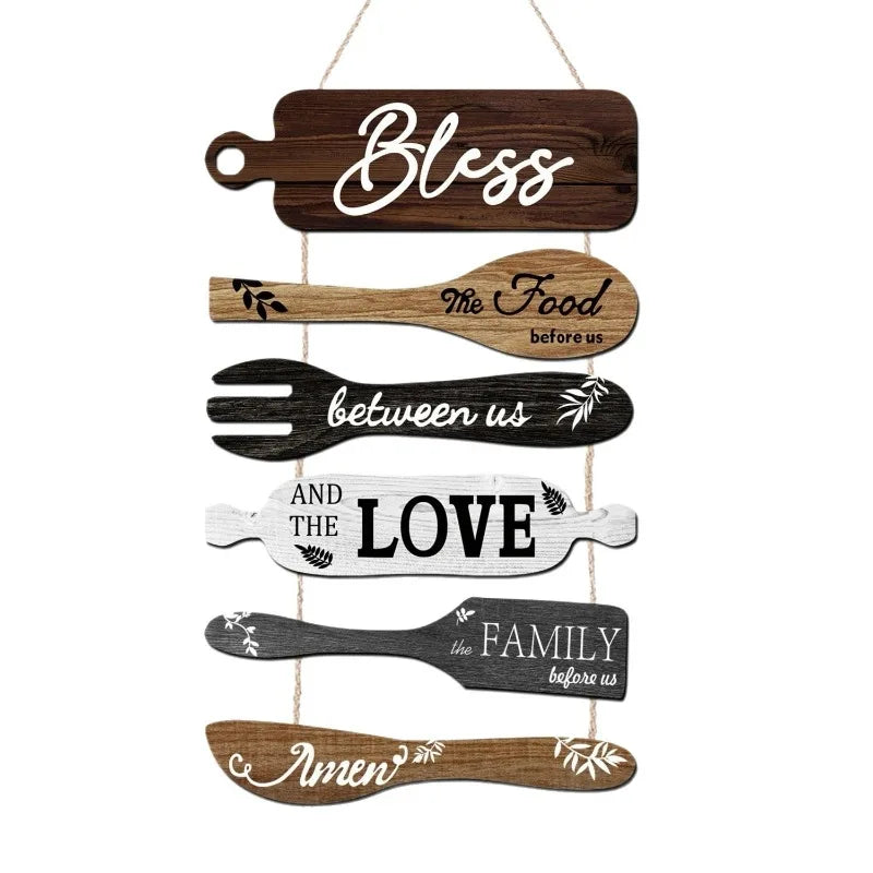 Rustic Farmhouse Wooden Kitchen Wall Sign