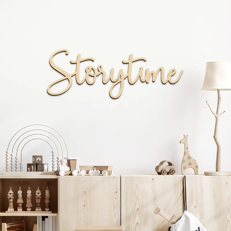 Rustic Wooden Storytime Wall Sign