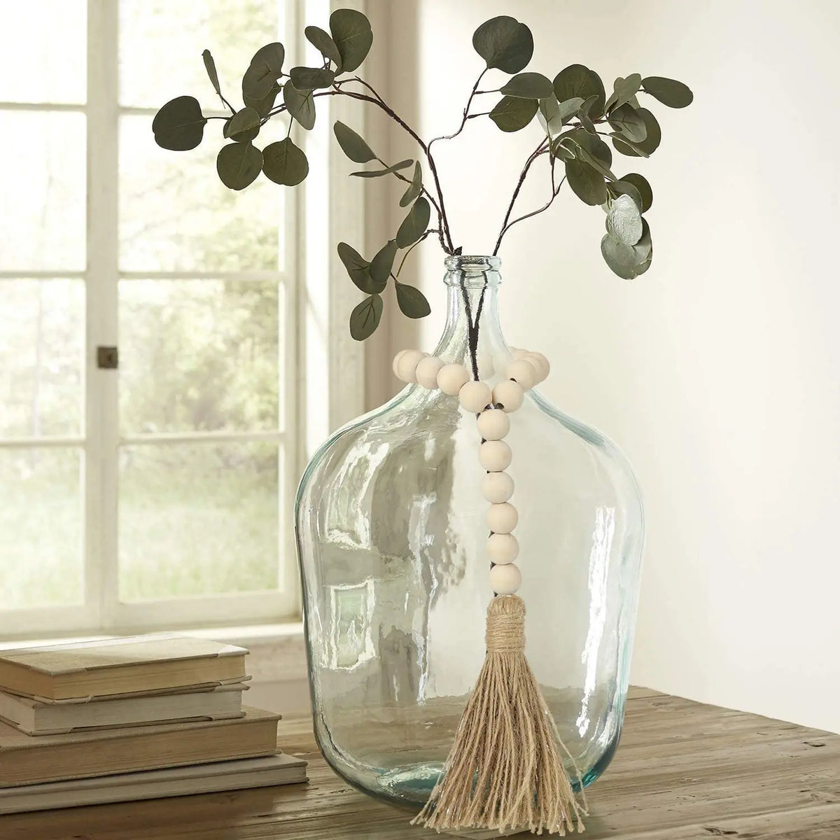Wood Bead Tassel Garland