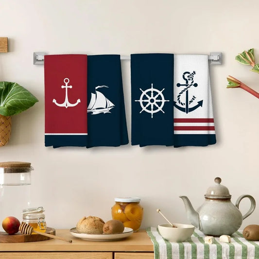 Nautical Kitchen Towels – Set of 4