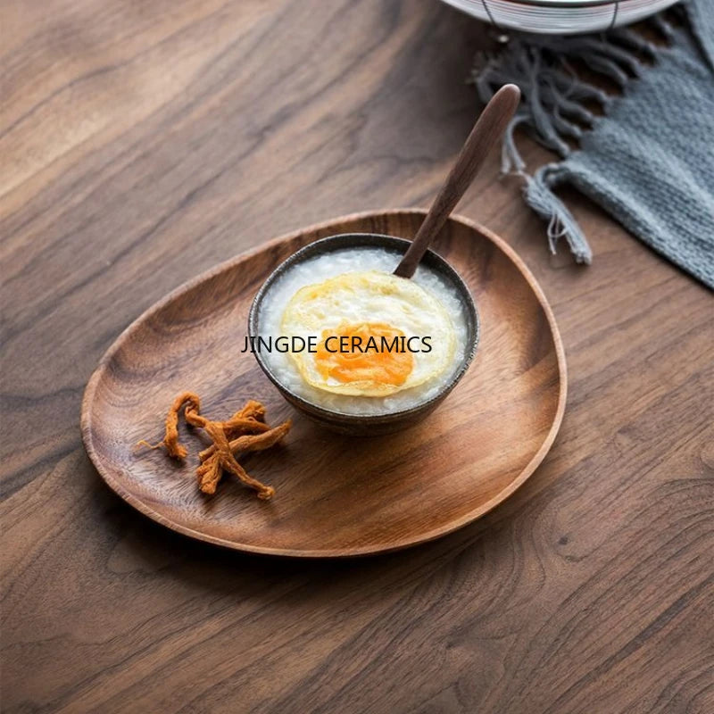 Walnut Wood Irregular Serving Tray