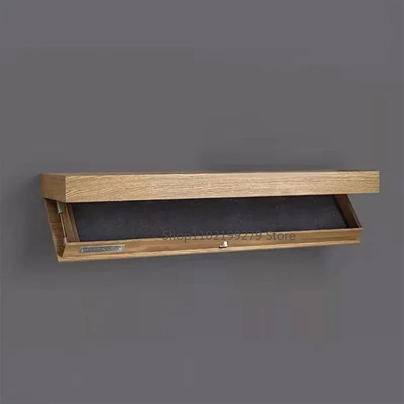 Wood Floating Wall Shelf with Hidden Secret Compartment